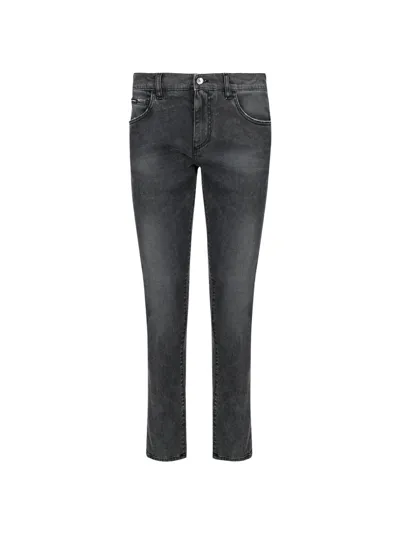 Dolce & Gabbana Straight Jeans In Grey