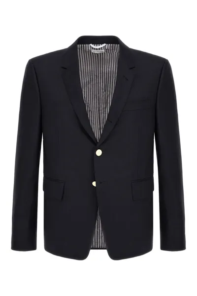 Thom Browne Navy Stripe Classic Blazer