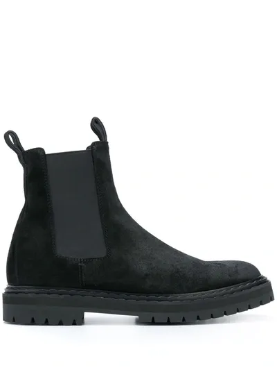 Officine Creative Pistols Suede Chelsea Boots In Black