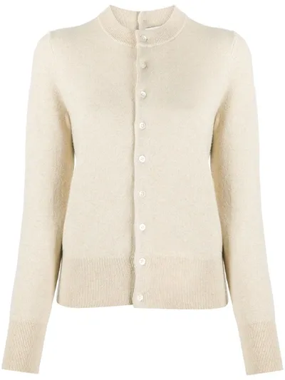 Extreme Cashmere Fitted Cardigan In Neutrals