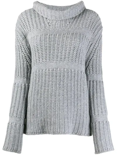 Giorgio Armani Roll-neck Cashmere Jumper In Grey