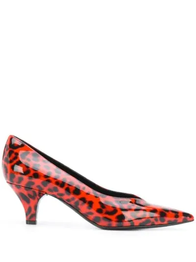 Casadei Delfina Jungle Love Pumps In Red