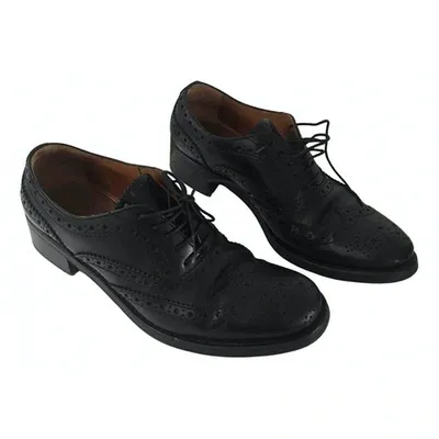 Pre-owned Church's Leather Lace Ups In Black