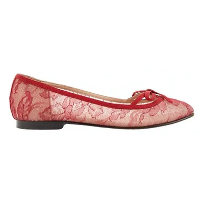 Pre-owned Valentino Garavani Cloth Ballet Flats In Red