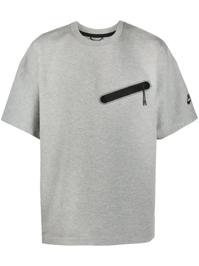 Nike Side Zip T-shirt In Grey