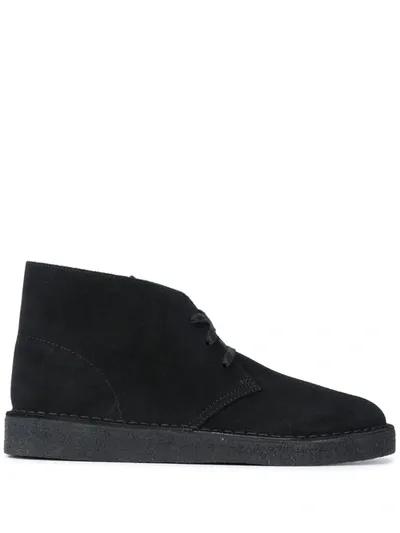 Clarks Originals Desert Lace Up Boots In Black