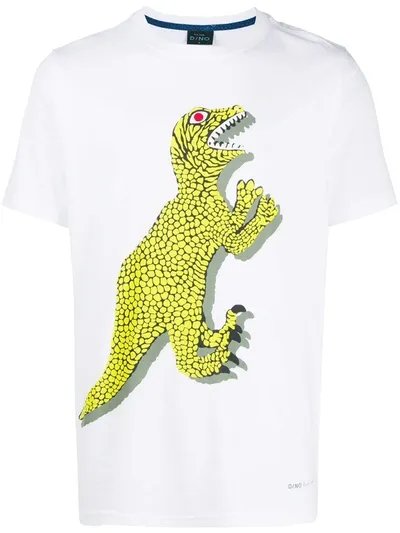 Ps By Paul Smith Dinosaur Graphic Print T-shirt In White