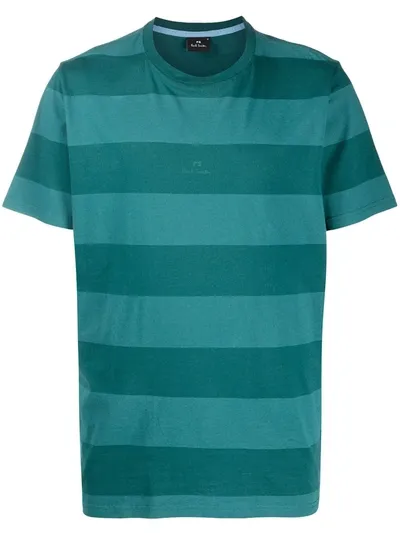 Ps By Paul Smith Casual Striped T-shirt In Blue