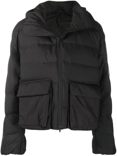 Y-3 Funnel Neck Puffer Jacket In Black