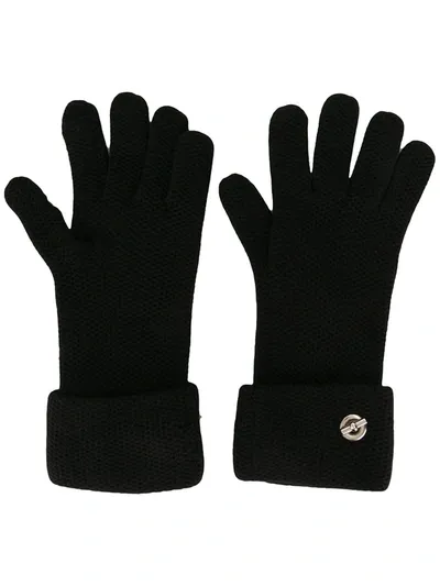 Pre-owned Hermes  Toggle Detail Knitted Gloves In Black