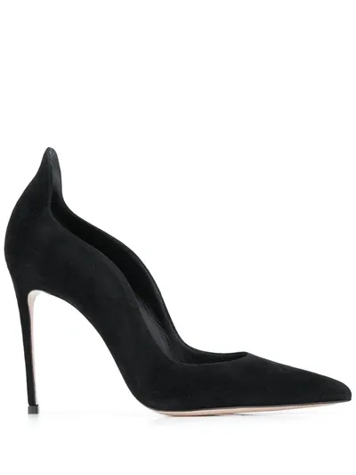 Le Silla Sculpted Pointed Pumps In Black