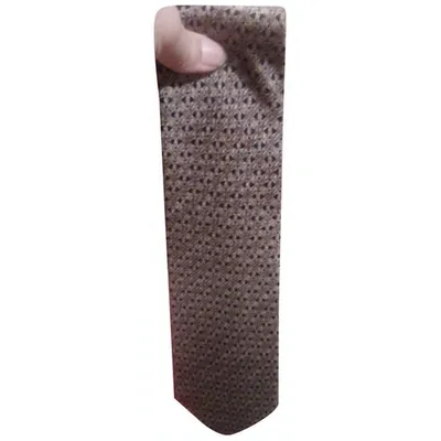 Pre-owned Valentino Garavani Silk Tie In Brown