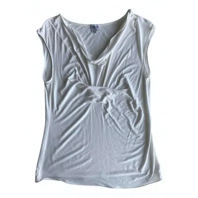 Pre-owned Armani Collezioni White Viscose Top