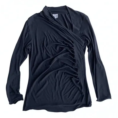 Pre-owned Armani Collezioni Black Viscose Top