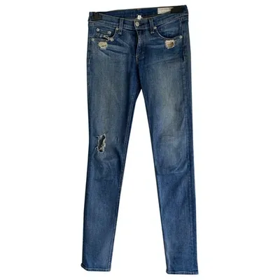 Pre-owned Rag & Bone Slim Jeans In Blue