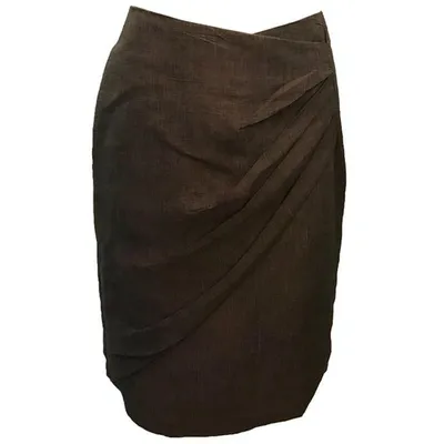 Pre-owned Max Mara Mid-length Skirt In Brown