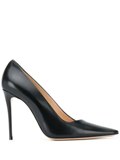 Casadei Pointed-toe Leather Pumps In Black