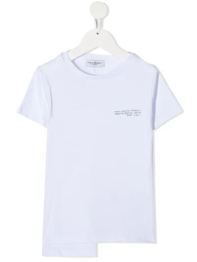 Paolo Pecora Kids' High-low Hem T-shirt In White