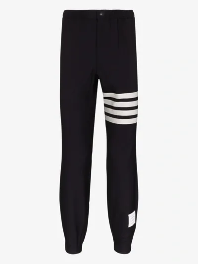 Thom Browne Track-pants With Decorative Stripes In Navy