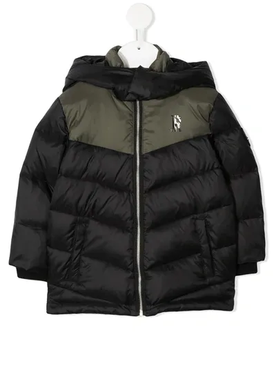 John Richmond Junior Babies' Padded Hooded Jacket In Black