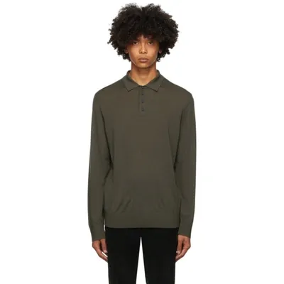 Z Zegna Knit Polo Top In V08 ml Grn