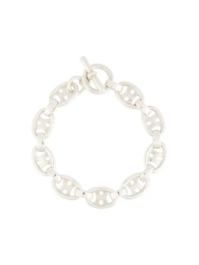 Pre-owned Hermes 1980s  H Link Bracelet In Silver