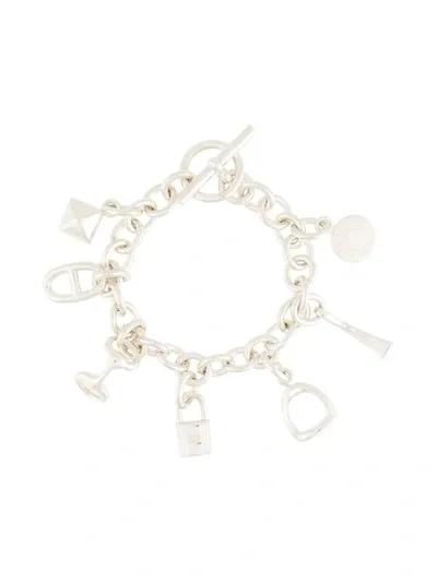 Pre-owned Hermes 1990‐2000s  Amulet Seven Charms Bracelet In Silver