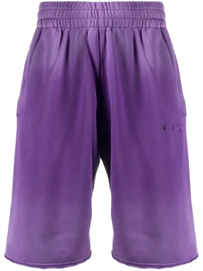 Off-white Gradient-effect Track Shorts In Purple