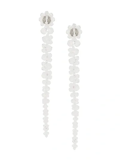 Simone Rocha Beaded Drop Earrings In White