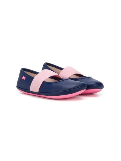 Camper Kids' Little Girls Right Ballerina Shoes In Navy