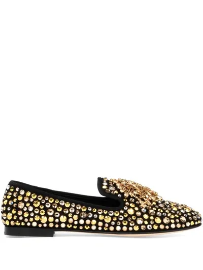 Giuseppe Zanotti Verzierte 'rolanda' Loafer In Black