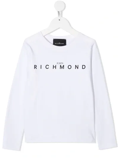 John Richmond Junior Teen Logo-print Cotton T-shirt In White