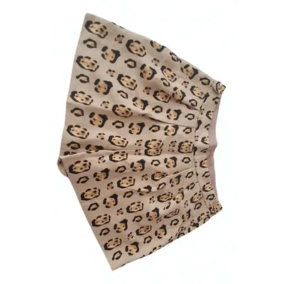 Pre-owned Giambattista Valli Silk Mini Short In Beige