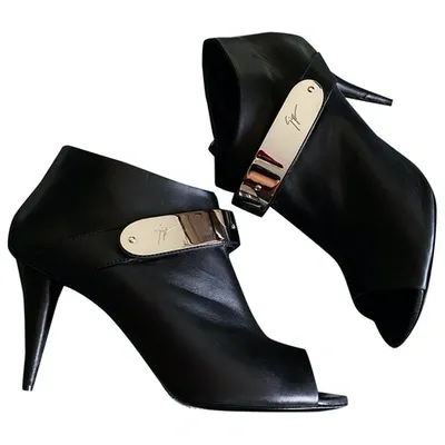 Pre-owned Giuseppe Zanotti Leather Heels In Black