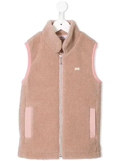 Familiar Kids' Sleeveless Zip-up Gilet In Pink