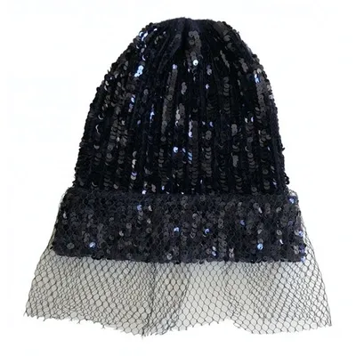 Pre-owned Pinko Wool Hat In Blue