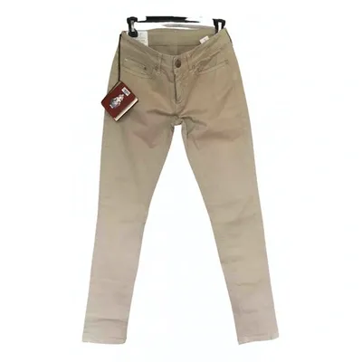 Pre-owned Dondup Slim Jeans In Beige