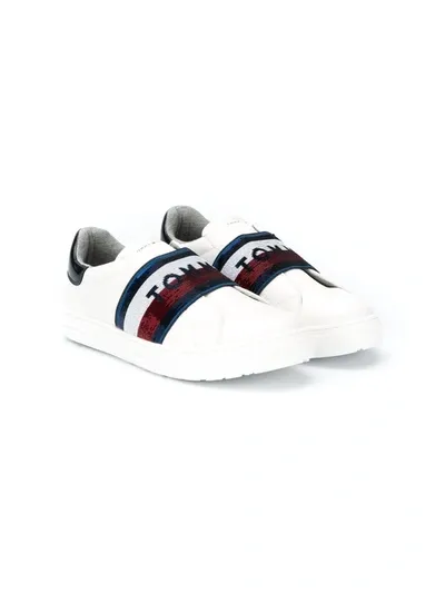 Tommy Hilfiger Junior Teen Slip On Logo Trainers In White