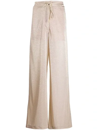 Lanvin Large Leg Fluid Trousers In Gold