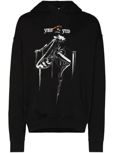 Represent Angel Relaxed-fit Hoodie In Black