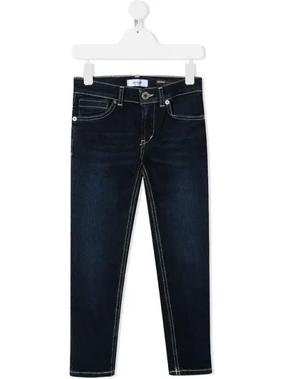 Dondup Kids' Mid-rise Slim Jeans In Blue