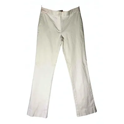 Pre-owned Givenchy Straight Pants In White