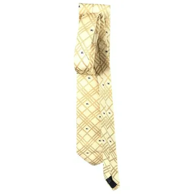 Pre-owned Burberry Silk Tie In Yellow