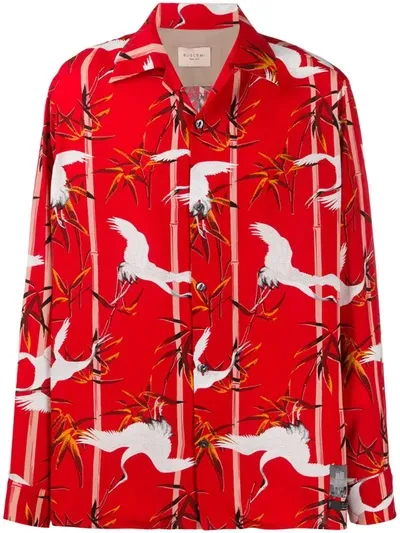 Buscemi Bird Print Shirt In Red