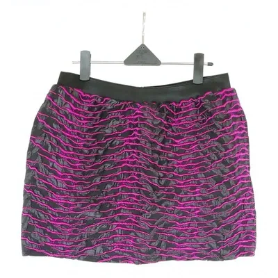 Pre-owned Balenciaga Silk Mini Skirt In Multicolour