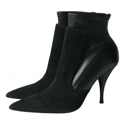 Pre-owned Givenchy Leather Ankle Boots In Black