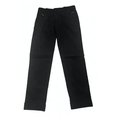 Pre-owned Valentino Straight Pants In Grey