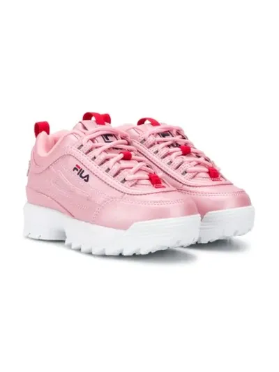 Fila Kids' Pink Branded Disruptor Infants Trainers