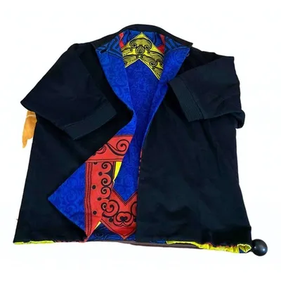 Pre-owned Versace Wool Coat In Multi