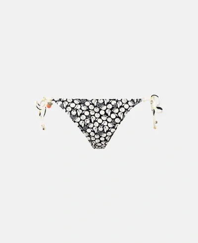 Stella Mccartney Ruched Oranges Print Bikini Briefs In Multicolor